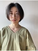 Salt大久保◇ナチュラルミニボブ/前髪なしショート×黒髪