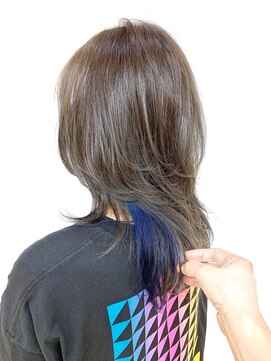 クオリス 上板橋店(QUALIS) アッシュグレージュ/ウルフインナーカラー　マッシュウルフ小顔