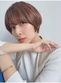 大人可愛い小顔ひし形ハンサムショート