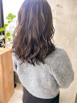 ハイライトデザインカラーココアブラウンベージュアッシュ