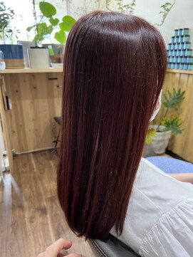 ボンデクリック(bondeclic) ブリーチ歴なしレッドピンクカラー