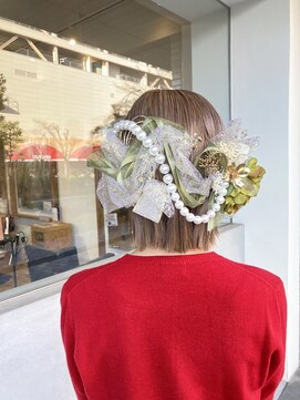 ナイアバイアヌエヌエ(naia by anuenue) 成人式ボブアレンジ