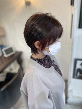 ヴァンクラウドコウベ(VENT CLOUD KOBE) 20代30代大人可愛い透明感ピンクイヤリングカラー大人ボブ