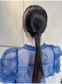 (縮毛矯正/ヘアアレンジ/ロングヘア/前髪/韓国レイヤー/小顔)
