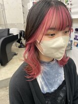 オタクヘア 渋谷(OTAKU HAIR) ピンクインナー[前髪 マチルダボブ ピンクベージュ]
