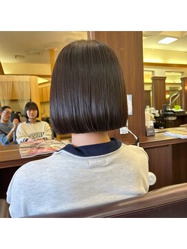 シャンプー ボーイ 宮崎柳丸店(SHAMPOO BOY) 切りっぱなしボブ/髪質改善ストレート【シャンプーボーイ宮崎】