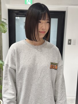 ヨーク(YOKE) 【YOKE】暗髪オリーブグレージュ艶髪質改善縮毛矯正