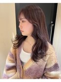 【mami】大人暗髪ラベンダーココアブリーチなし/地毛風カラー