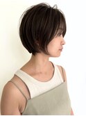 ハイライト白髪ぼかしダブルカラーインナーカラーショートボブ