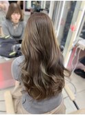 ブリーチなしダブルカラー 明るめOlive beige