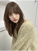 大人可愛いダブルカラーショコラブラウン似合わせレイヤー