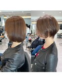 30代/40代/50代/絶壁解消/白髪ぼかし/大人小顔ショート【井川】