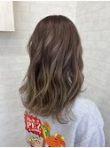 【iikanji hair】セミロング×ハイライトグレージュ