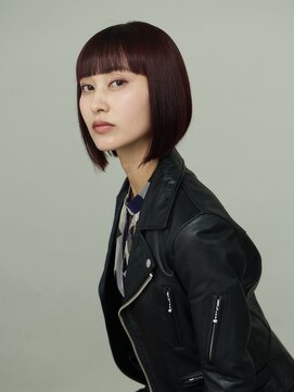 ピークアブー 原宿ハラカド(PEEK-A-BOO) くせ毛多毛ボブショート前下がりモードワイドバングかっこいい