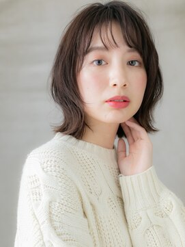 カバーヘア ブリス 川口(COVER HAIR bliss) シースルーバング外ハネくびれボブウルフカットX川口20代30代