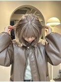 ハイトーンボブ/ピンクベージュ