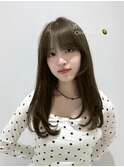 韓国レイヤー/レイヤーカット/くびれ巻き/オリーブ/熊本