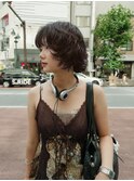 くびれレイヤー/オリーブベージュ/顔周り/シースルー/千葉