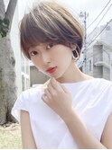 ショートボブ【スリークボブ/アッシュブラウン/厚めバング】小林