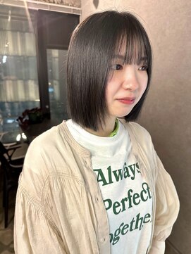 イトシテ 切りっぱなしボブ×アッシュブラウン　【鎌田　隆雅】