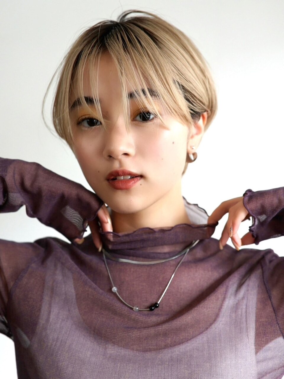 ミルクティーアッシュ×マッシュショート：L184511203｜ミット