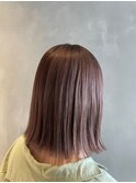 髪質改善カラー×切りっぱなしボブミディアム