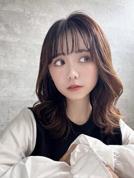 ビームズ ヘアー ブラン(Bee ms HAIR Blanc+) ロングくびれ巻きベージュカラーブリーチしない透明感カラー
