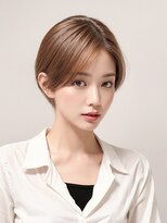 ミュウ(MYU) 大人可愛い20代30代40代黒髪前下がりショートボブ丸みショート◎