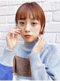 say. ぱっつん前髪 ショートウルフ くびれボブ ニュアンスカラー