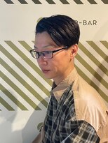 バーバーバー アカバネ(BARBER-BAR AKABANE)&nbsp;毛流れアップバング×大人のハーフバック/コームオーバーヘア#1
