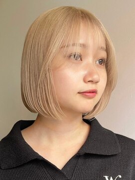 サンク 原宿 表参道(cinq) ミルクティーベージュダブルカラーインナーカラーケアブリーチ