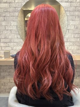 スピカヘアー(Spica hair) ブリーチonカラー　チェリーレッド＊