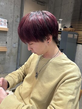 ラボヌールヘアーパルフェ 大宮西口店(La Bonheur hair parfait) ブリーチ/カシスピンク