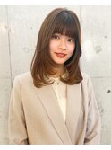 20代30代40代/大人可愛いミディアムレイヤー/前髪あり