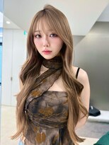 サンドレオ 新宿店(sand Leo)&nbsp;ミディアムレイヤーカット/髪質改善/韓国/前髪/新宿/ブリーチ