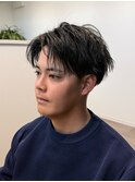 シースルーセンターパート/フェザーショート/センターパート