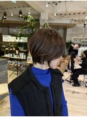 ボブ髪型前髪あり前髪なし面長/30代/40代/50代ショート【荒砂】