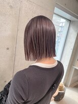 エウペ 渋谷(WEUPE)&nbsp;斜めバング/グレージュカラー/デザインカラー/シルキーベージュ