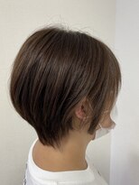 フフ 味鋺店(FuFu) 大人かわいい20代30代ミルクティーブラウン前下がりショートボブ