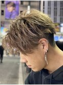 2ブロックショート アップバング /前下がりショートマッシュ
