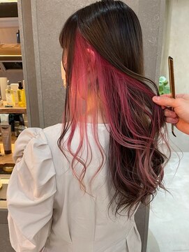 ロンド レア 天神大名店(Lond Le’a) デザインカラー/レイヤーカット/ウェットヘア/オリーブベージュ