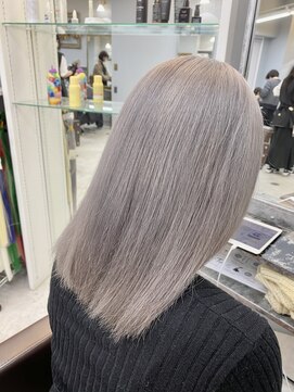 オズ 郡山桑野店(OZ) ミニウルフチェリーブラウンホワイトグレージュフェザーパーマ