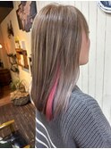 インナーカラーピンク
