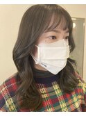 韓国風前髪顔周り×美髪レイヤー