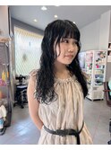 夏っぽいパーマ