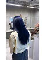 ピンク バイ アンジェリカ 瓢箪山店(PINQ by ANGELICA)&nbsp;#PINQ#ブルーブラック#レイヤーカット#ブリーチ