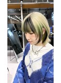 ホワイトブロンド グリーン ブラック ウルフ
