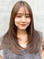 アグノス 青山(Agnos) ◎ミニウルフホワイトグレージュデジタルパーマチェリーブラウン