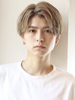 韓国ヘアコンマバング韓国マッシュセンターパートフェザーパーマ
