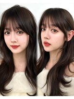 アマトウキョウ アユンチェ(AMA TOKYO×AYUNCHE) 前髪顔まわり韓国ヘアレイヤーカットサイドバンク2wayバンク韓国